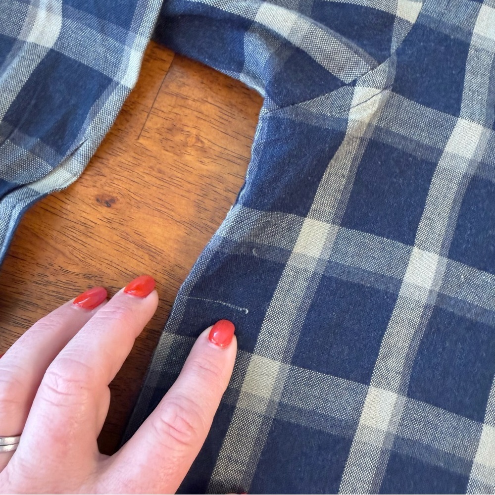 Ralph Lauren Men's Blue and Gray Plaid Shirt size 18 34-35 - Picture 5 of 10